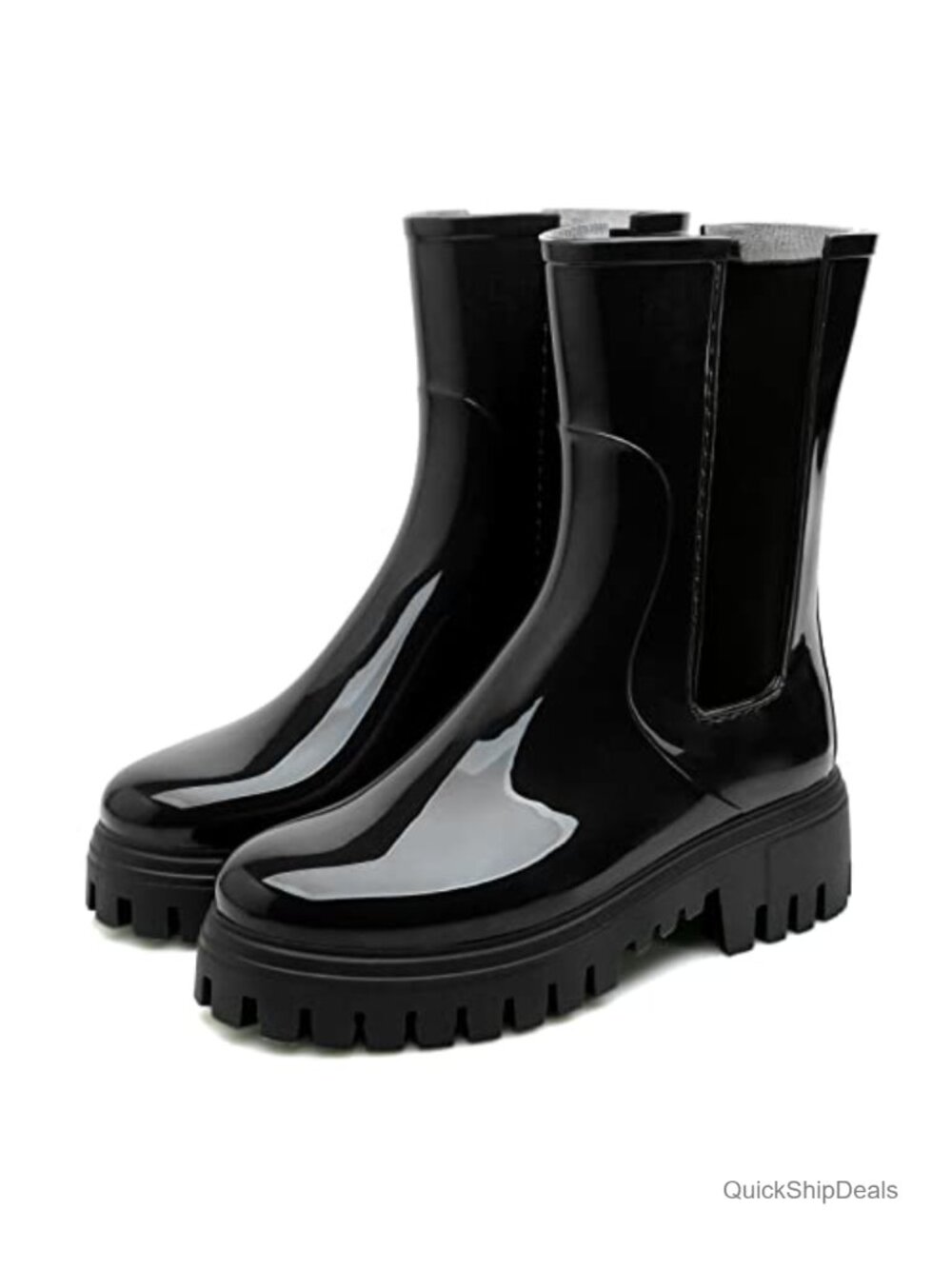 Waterproof PVC Chelsea Rain Boots, Anti-Slip Slip-On Comfort Garden Shoes